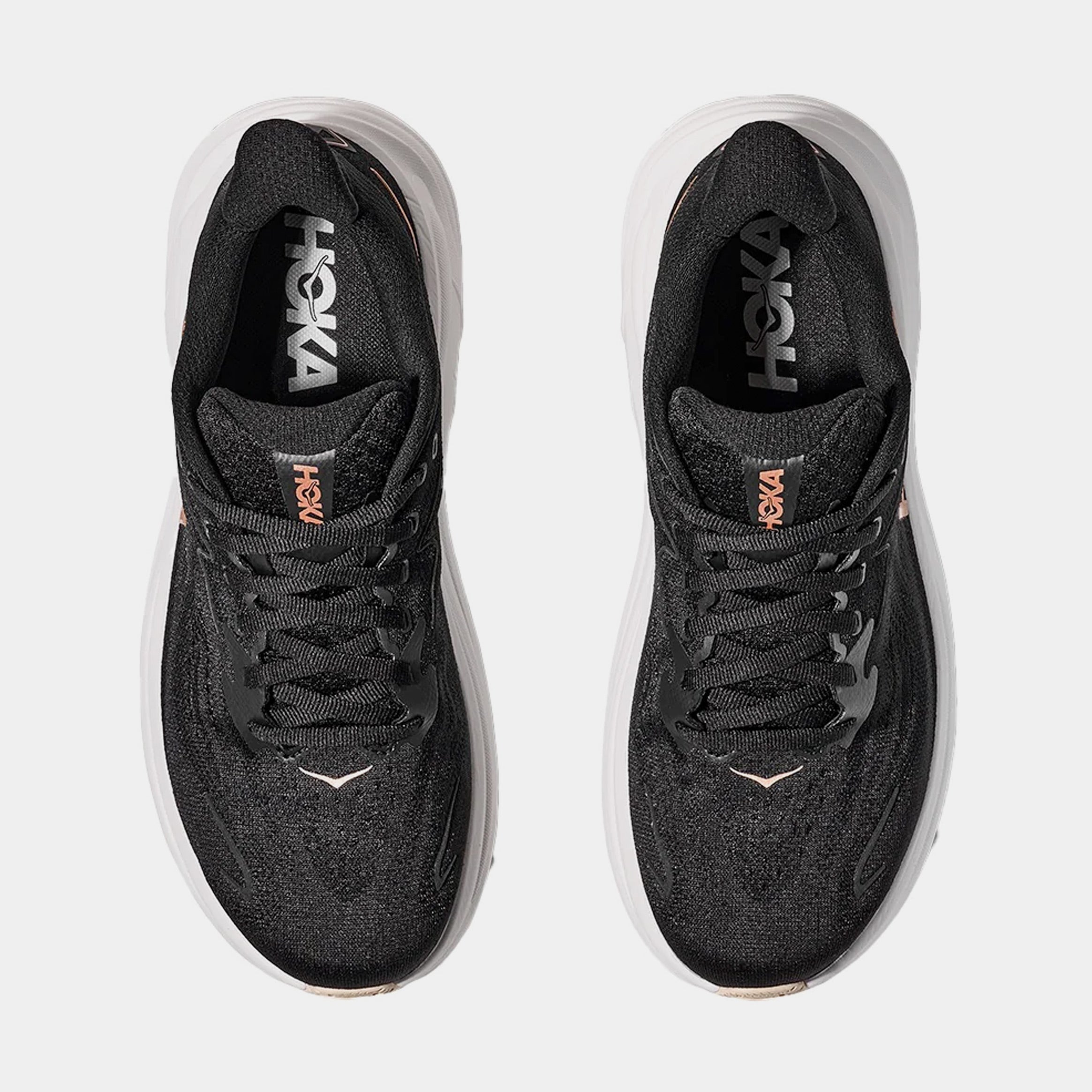 Alternative view of Clifton 10 Womens Running Shoes (Black/Rose Gold)