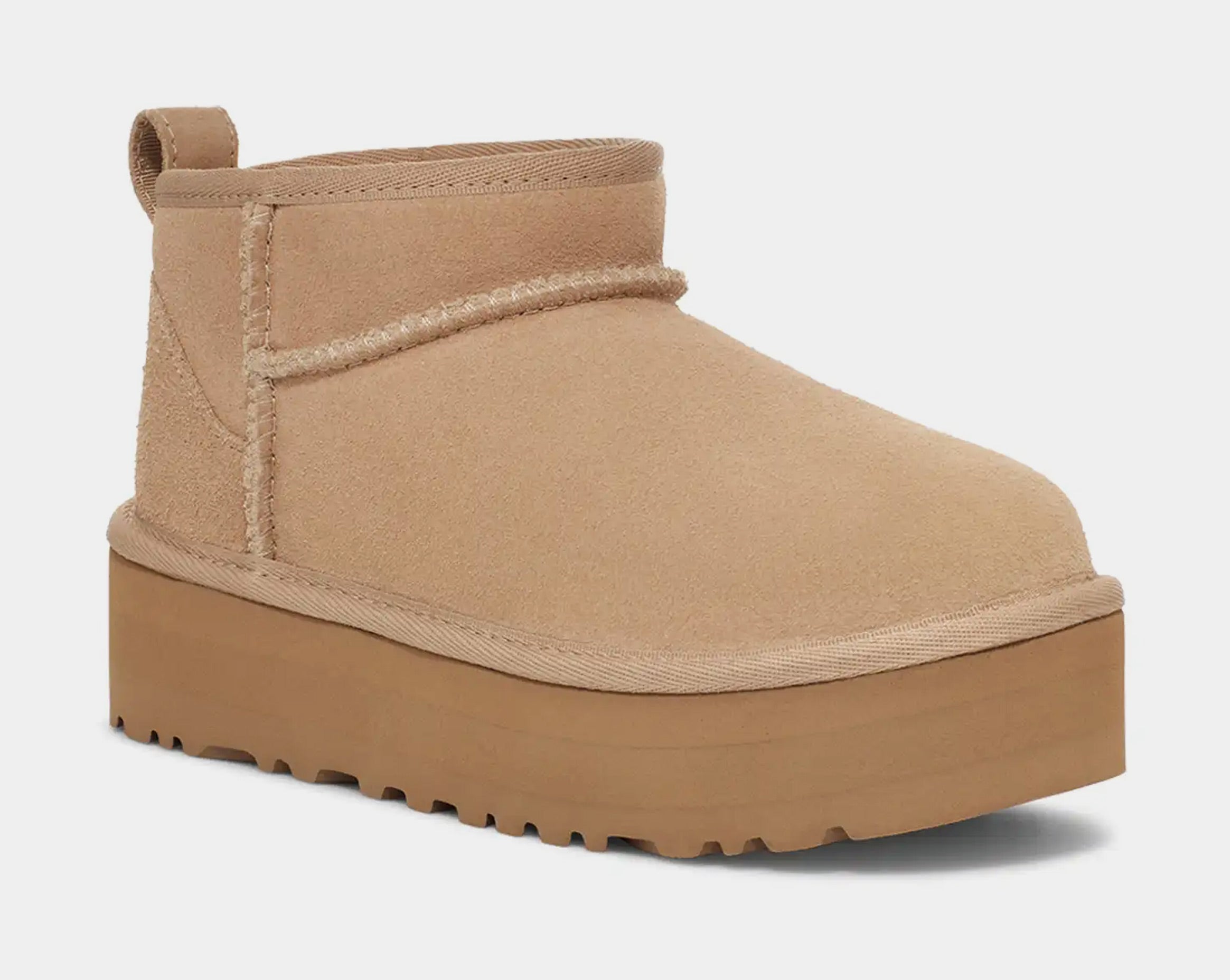 Alternative view of Classic Ultra Mini Platform Grade School Boots (Beige)
