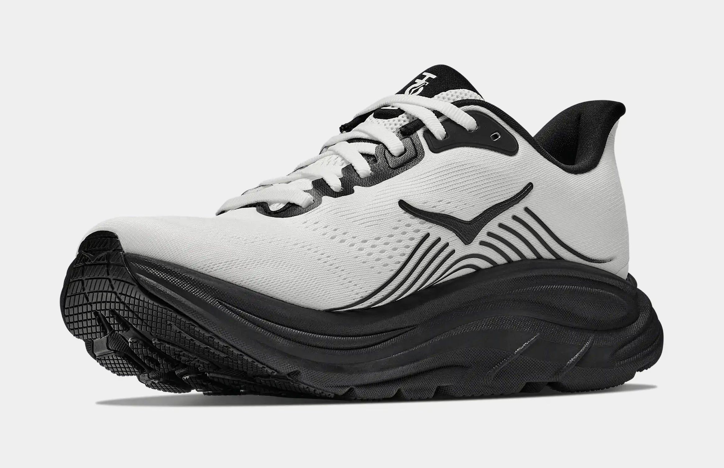 Clifton 11 Mens Running Shoes (White/Black) - Image 4