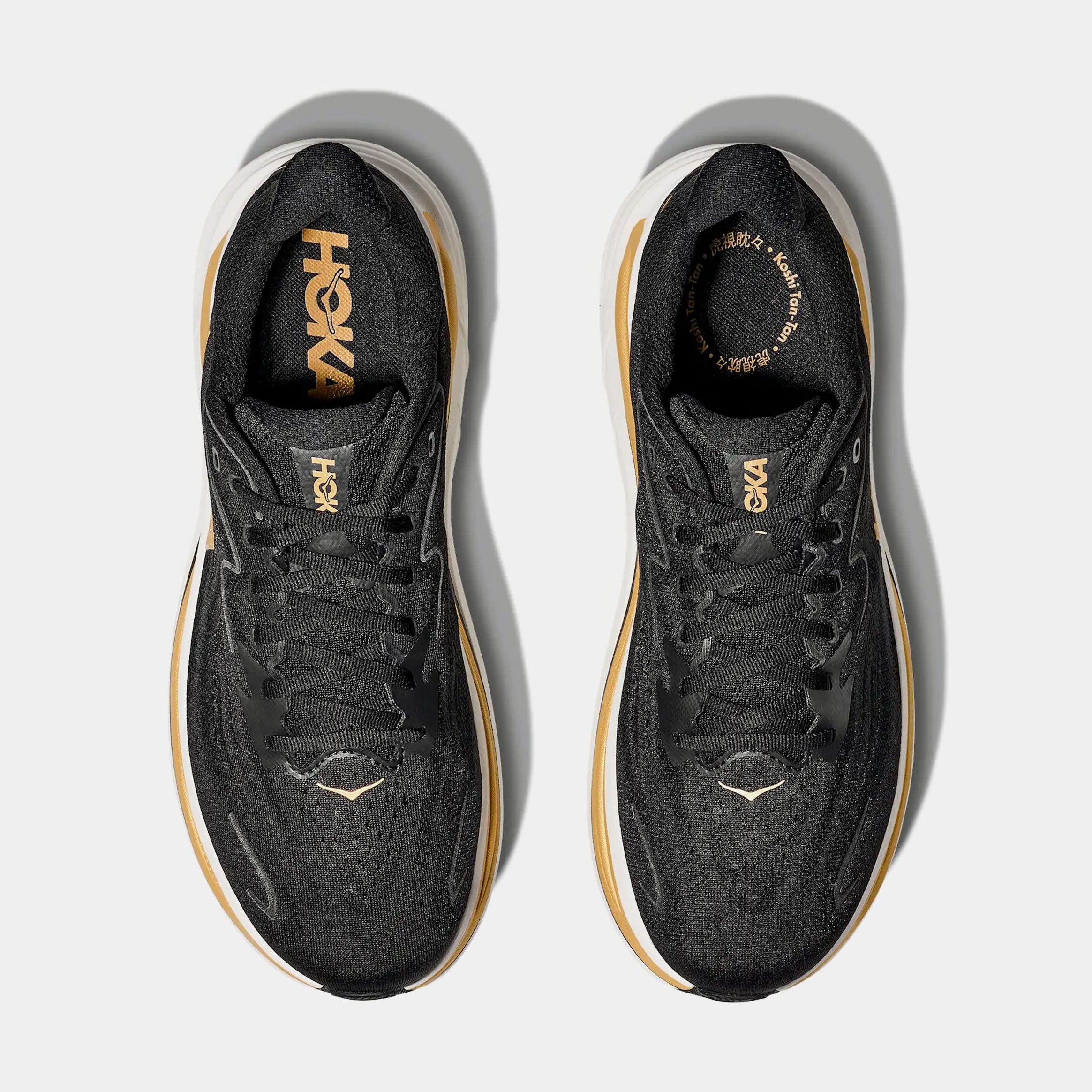 Alternative view of Clifton 10 Mens Running Shoes (Black/Gold)
